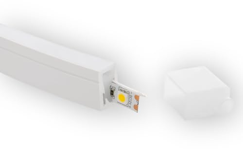 LEDKIA LIGHTING Profil Neon SFLEX 12x20 seitliche Kurve für LED Streifen IP20 bis 11 mm 10 m