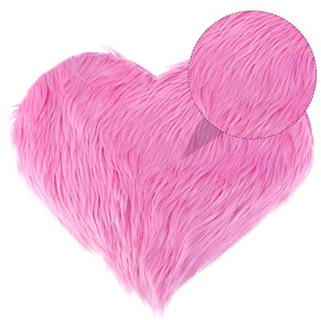 NESTINGHO 1 STK Flauschiger Zimmerteppich Bequemer Schlafzimmerteppich Außenmatten Für Die Haustür Dekorativer Bodenteppich Wollteppiche Rosa Stallmaterial: Plüschstoff; Füllung: Wildleder