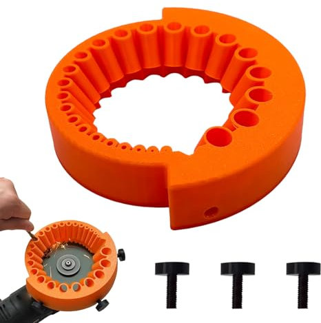 Drill bit sharpener, drill sharpener, Drill bit sharpeners, Universal Drill Bit Sharpening Tool,Drill Bit Sharpener,for 2 to 13 mm Drill Bits for Grinding 125 mm Grinder(Orange)