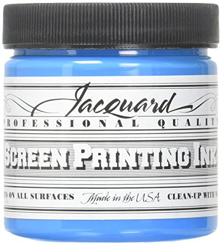 Jacquard Professional Screen Print Ink, Water-Soluable, 4oz Jar, Sky Blue (109)