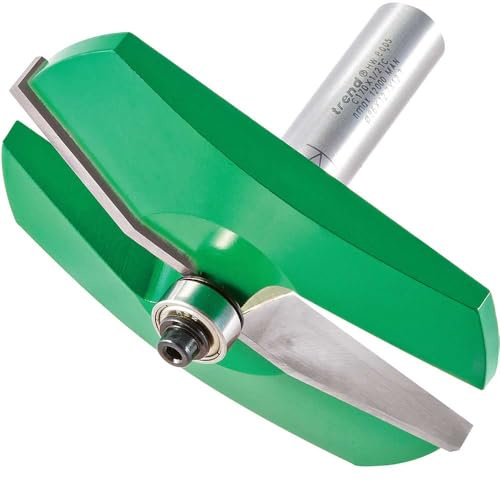 Trend Bearing Guided Bevel Panel Raiser Router Cutter, 1/2in Shank | Tungsten Carbide Tipped Cutter For Bevel Panel Raising With 12.7mm Cut Diameter And 1/2 Inch Shank, C170X1/2TC