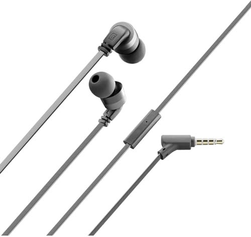 Cellular Line APMOSQUITO1 In-Ear-Kopfhörer mit Adapter für Nokia/Samsung/Sony Ericsson (3,5mm Klinkenzugang) für Handy und Smartphone schwarz