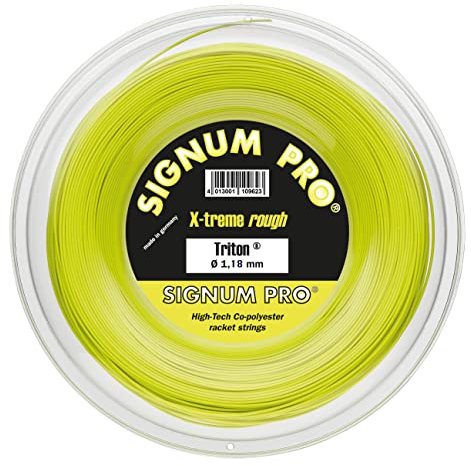 Signum Pro Tritón Cuerda para Raqueta de Tenis, Unisex, Amarillo, 1.24 mm
