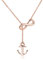 ELBLUVF Edelstahl kette Rose Vergoldet Versilbert Anker Infinity Lariat Y Halskette 45.7 cm Für Frauen (Rose Vergoldet)