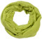 Miobo Loop Schal Crinkle Schal Halstuch Unifarbe 70 x 180cm Frühling Sommer Herbst Rund Grasgruen