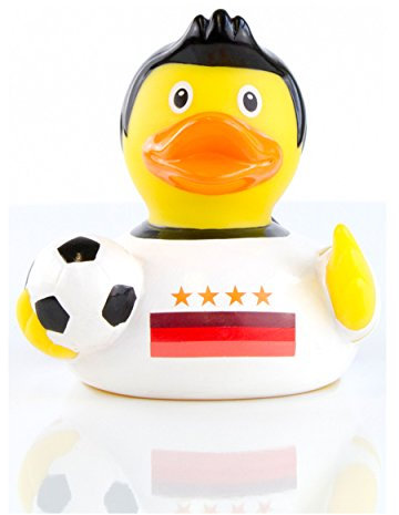 My Toothie Duck Fussballer-Ente Zahnbürstenhalter, Zahn Bürsten Halter, Kinder Bad Accessoire, 1026