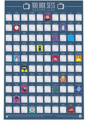 GR Gift Republic Rubbelposter: 100 Box-Sets Eimer Liste, Poster zum Rubbeln, Wohnzimmer-Dekoration, Filmthema-Dekoration