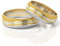 JC Gold Trauringe - Gelbgold Weißgold Eheringe Bicolor inklusive Stein und Gravur im Paarpreis PL117 (14 Karat (585) Bicolor)