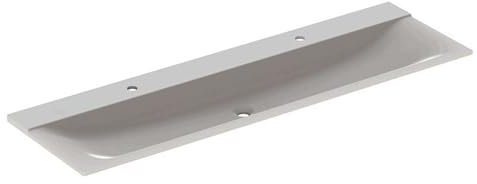 Keramag Geberit Xeno 2 Waschtisch, mit 2 Hahnlöchern und ohne Überlauf, 160x48cm, Weiss, 500279001-500.279.00.1