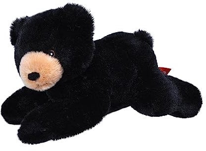 Wild Republic Ecokins Mini Schwarzbär, Kuscheltier aus Stoff, Nachhaltiges Spielzeug, Baby Geschenk zur Geburt von Jungen und Mädchen, Stofftier 20 cm, Black