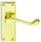 Carlisle Brass Victorian Scroll Lever On Backplate - Latch (Contract Range) - Brass, Gold, 12 cm x 4 cm