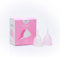Irisana - Menstruationstasse - Packung mit 2 Einheiten - Größe S - Rosa und transparent - 9 x 6 x 10 cm - Chirurgisches Silikon - Kompatibel mit IUP - Iriscup-Modell