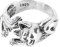 Happyyami Frauen Ringe Tier Katze Öffnung Fingerring Retro Katze Totem Fingerring Schmuck für Freundinnen (Silber)