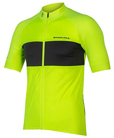 Endura Mens FS260 Pro Short Sleeve Jersey II Hi Viz Yellow S