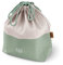 monbento - Lunch Tasche MB Pochette L Natural Grün - Polyester und Baumwolle Gross Bento Tasche - für Büro/Meal Prep/Schule - Kann eine Bento Box + Flasche + Besteck-Set Enthalten - Creme und Grün