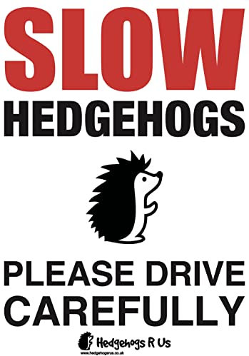 Slow Hedgehog Warning Sign Wheelie Bin Sticker