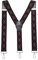 MASADA Herren Hosenträger mit robusten Karabiner Verschluss stufenlos verstellbar 3,5 cm breit und bis zu 195 cm Körpergröße - Kariert-Schwarz Rot Weiß