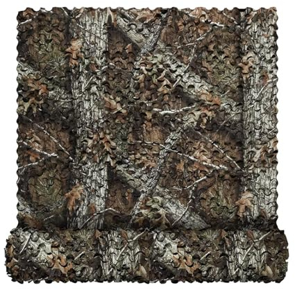 LOOGU Tarnnetz für Sichtschutz Sonnenschutz Abdeckung Dekoration Waldoptik Baum Design Tarnung Camouflage Netz für Haus Garten Camping Jagd