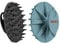 Scalp Massager Shampoo Brush, Wet & Dry Manual Scalp Care Head Scrubber Hair Washing, Soft Silicone Bristles, for Hair Growth, Dandruff Removal, Comfortable for All Hair Types (Dark Green+Black)