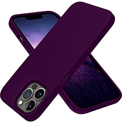 OTOFLY for iPhone 13 Pro Max Case [Compatible with MagSafe] Full-Body Silicone Shockproof Slim Thin Phone Case for iPhone 13 Pro Max 6.7 inch (Purple)