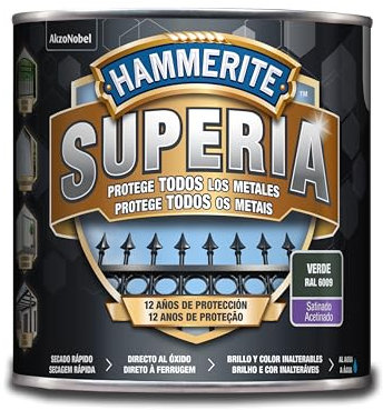 Hammerite Superia Esmalte antioxidante al agua Satinado Verde 2,5 L