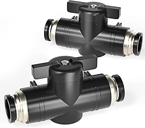 TAILONZ PNEUMATIC BVU-1/4 OD Kugelhahn Luftstromregelventil Push to Connect Fitting(5 Stück)