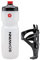 Schwinn Bike Bottle Holder with Water Bottle, 26 Oz. BPA Free Squeeze Sport Bottle and Durable Alloy Cage, Easy to Mount Cycling Accessory