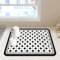 Avvrel Tapis de SéChage Vaisselle, Tapis Égouttoir Vaisselle Absorbant, Tapis Évier Cuisine en Nanofibres à Séchage Rapide, Égouttoir Vaisselle pour Bar à Café, Cuisine (30x40 cm, Noir et Blanc)
