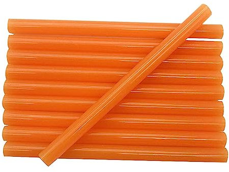 DHAEY Heißklebesticks Farbig, 10 Stücke Orange Farbe 7 MM Heißkleber Sticks for Elektrische Klebepistole Car Audio Craft Reparatur Sticks Klebstoff Siegellack Stick