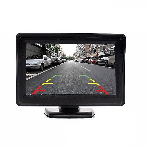 4,3-Zoll-Umkehrmonitor für Umkehr- und Frontkamera/12-24 Volt/Kamera Stromversorgung/Bildspiegelung/2 Videoeingänge/E-Genehmigung/Transporter Camping-Truck/Select-Serie