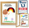 Bada Bing Bilderrahmen A4 für Kinderzeichnungen in Holz Optik - Kunstfotorahmen aufklappbar mit Frontöffnung für bis zu 150 Kinderbilder - Befüllbarer Fotorahmen - Kunst zum Sammeln von Bildern