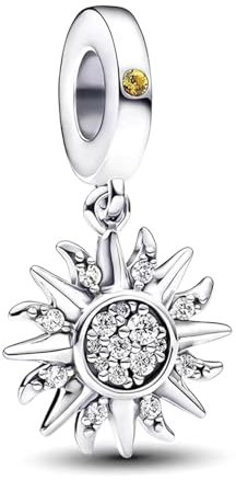 MITSOKU Glitzernde himmlische Sonn Charm 925 Sterling Silber Frauen Armband Halskette Weihnachten Anhänger Valentinstag Muttertag Geschenk
