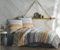 ZIRVEHOME Bettwäsche 135x200 cm. 2 teilig Set,Bunt, Baumwolle Bettbezug gestreift, Duko V1