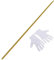 MoreChioce 150cm Magischer Zauberstab Metall, Tragbar Magic Metall Pocket Stick Taschenstab Pocket Staff Faltbar Zauberstab Magischer Teleskopstab für Magische Performance-Bühne,Gold mit Handschuhen