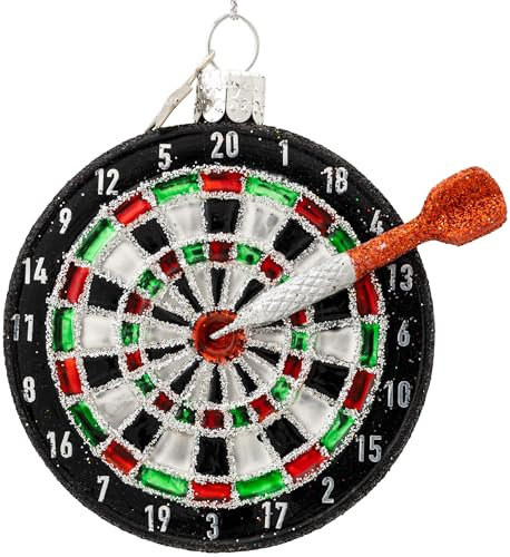 SIKORA BS658 Dartboard Christbaumschmuck Glas Ornament Weihnachtsbaum Anhänger