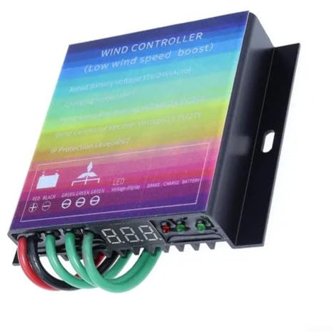 MPPT Windturbinen-Generator-Controller, 500/800 W, wasserdicht, 12 V, 24 V, automatischer Regler, Windmühlen-Generator, Laderegler mit Überladeschutz (800 W)