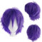 Dcbaboo Parrucca Donna Viola Corta Parrucca Uomo Viola Corta Parrucca Cosplay Anime Wig Parrucche con Frangia Capelli Sintetici Finti Ricci Lisci Parrucca Viola Carnevale Halloween Festa Costume