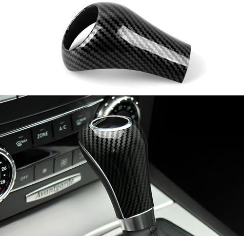 OYDDL Pomo para palanca de cambios de coche de fibra de carbono ABS compatible con Mercedes Benz A C E G GLK CLS Class W169 W203 W204 W211 W212 W463 X204 W219 W218 cubierta accesorios interiores