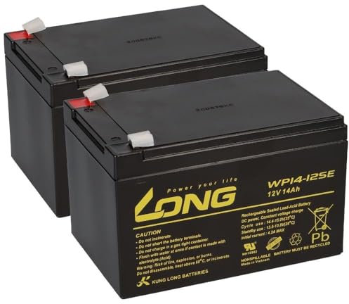 Akkuman.de Akkutechnik vom Fachmann Batería compatible con patinete eléctrico (24 V, 2 baterías AGM de 12 V, 14 Ah)