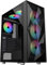 CiT Phantom XL Black Mid-Tower Airflow PC Gaming Case E-ATX with Crinkle Mesh Front Panel & Tempered Glass Panel with 6 x 120mm ARGB Inner-Ring Fans & 6-Port Hub Included