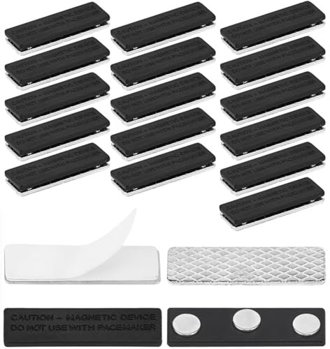 16 Pack Magnetic Curtain Closures for Horizontal Window Blinds, Clips With Adhesive for Blackout Curtains, Blind Accessory Magnets