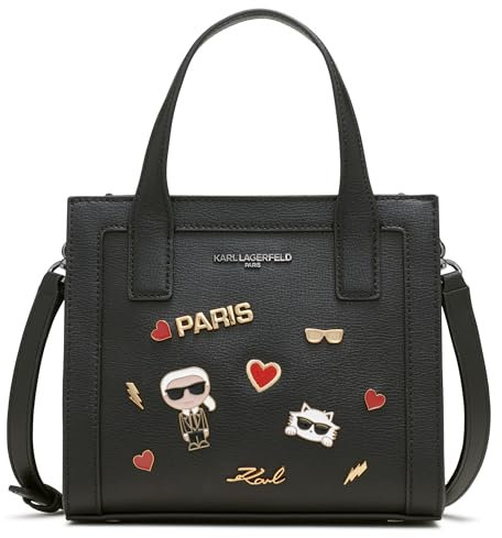 KARL LAGERFELD Damen Nouveau Tote Tragetasche, Multi/Schwarz
