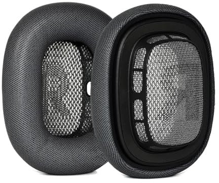 Wjelet Pack of 2 Improved Ear Pads for Apple AirPods Max Headphones Black Mesh Replacement Ear Pads with Memory Foam and Magnet Closer to the Original