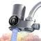 Wasserfilter Wasserhahn mit LED Anzeige, Wasserfilter für Den Wasserhahn, Trinkwasser-Filter für Zuhause Küche, Wasserfilter Wasserhahn zur Entfernung von Chlor, Schwermetallen und Gerüchen (Silber)