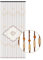 Garbenat Holz Perlenvorhang - 90 x 208cm Handschnur Perlenvorhang 31-Zeilen Retro Teilervorhang mit Perlen, Wellen & Diamant Muster-PerlenTürvorhang Baumwollfaden Seilvorhang - Schokoladenbraun