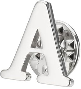 PATIKIL Épingles de Col de Lettre, Épingles de Broche de Lettre d'Alphabet Initial pour Femmes Hommes Chemise Robe Costumes Manteau Col, Ton Argent, Lettre A