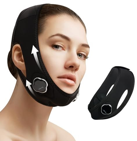 ANLAN Facelifting Gerät Gesichtsmassagegerät Gegen Falten 3 Modi 5 Intensitätsstufen Elektrisches V-Face Shaping Massager EMS Gesichtsstraffungsgerät V Shape Face Jawline Trainer