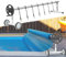 NAIZY Sistema de enrollado para piscina de 3 m – 5,7 m, enrollador móvil con ruedas, incluye 8 clips, CR16