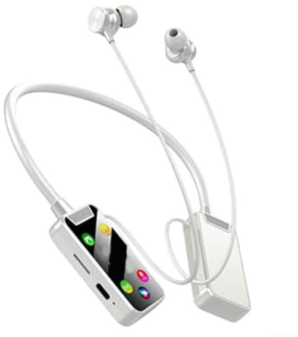 Whychstore Auriculares inalámbricos con cancelación de ruido, auriculares colgantes para el cuello, perfectamente adecuados para la creación de contenido en vivo (blanco)