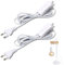 Cavo Alimentazione con Interruttore, 2pcs, cavi di alimentazione con spina e interruttore, per luci, lampade, lampadine, Cavo con Spina Europea e Interruttore a Pedale, colore nero, 1,8 metri